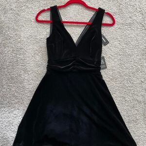 Express velvet little black dress